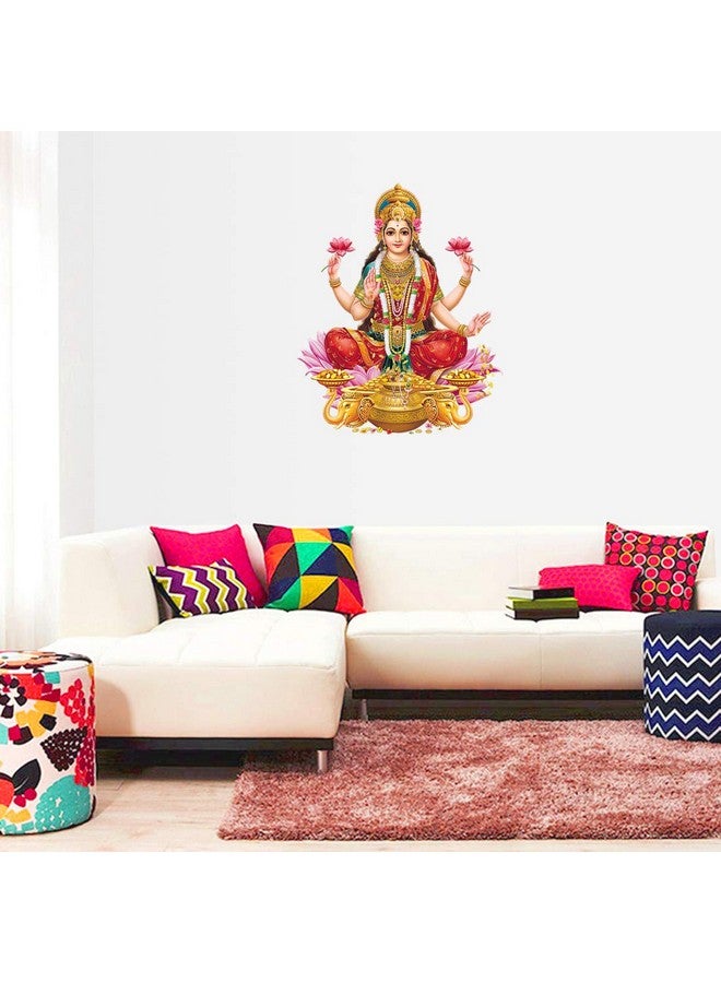 Rangoli Large Wall Sticker Multicolor Vinyl 50 or 70 CM Pack of 1 - Image 3