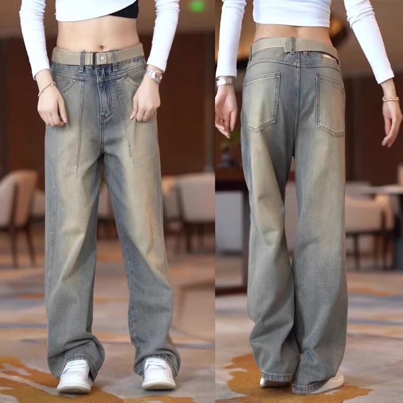 Unisex Classic Denim Jeans Loose Fit Daily Outdoor Wear - Image 4