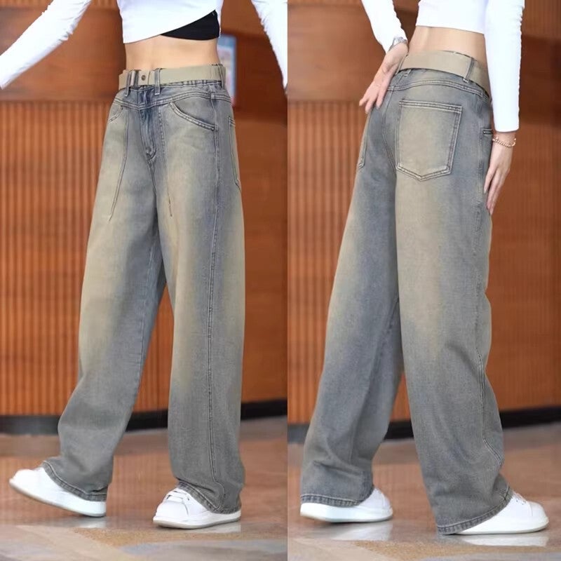 Unisex Classic Denim Jeans Loose Fit Daily Outdoor Wear - Image 2