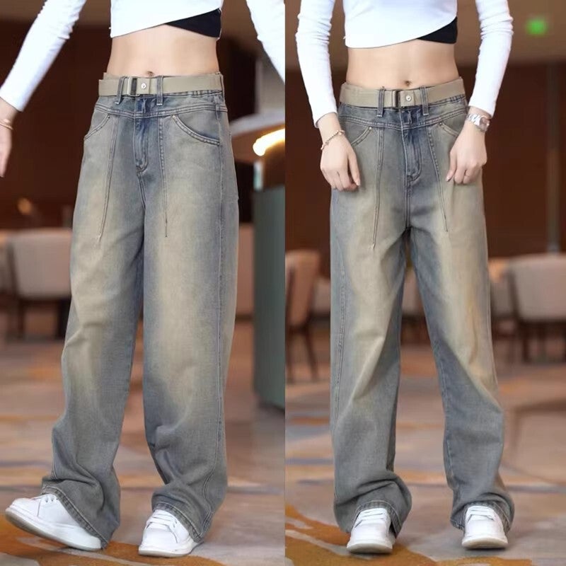 Unisex Classic Denim Jeans Loose Fit Daily Outdoor Wear - Image 5
