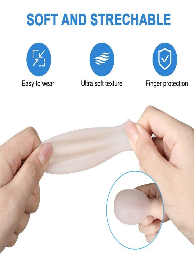 ILSSLI Waterproof Finger Protector Toe Covers Reusable Finger Soak Sleeves Fingertip Protector for Shower and Nail Care (3 Small 3 Large - Image 2