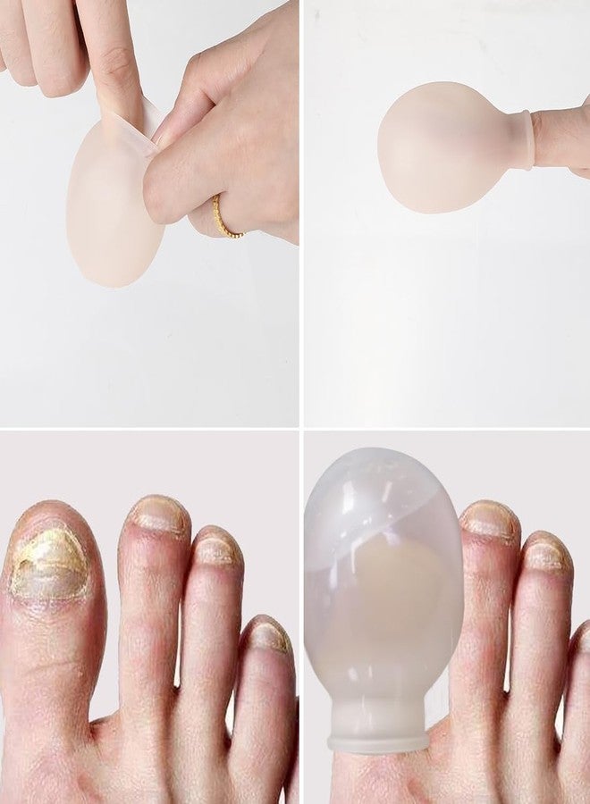 ILSSLI Waterproof Finger Protector Toe Covers Reusable Finger Soak Sleeves Fingertip Protector for Shower and Nail Care (3 Small 3 Large - Image 5