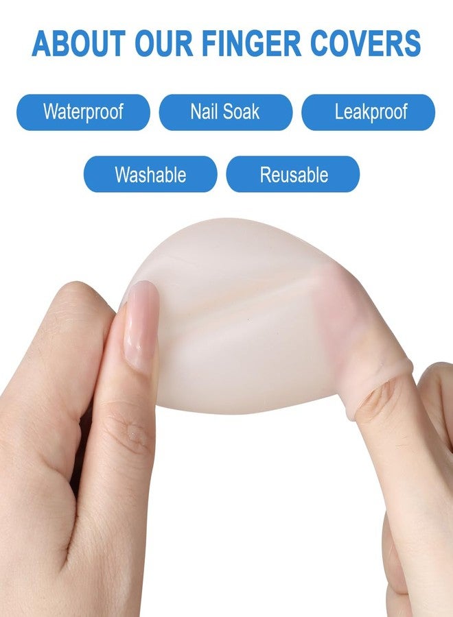ILSSLI Waterproof Finger Protector Toe Covers Reusable Finger Soak Sleeves Fingertip Protector for Shower and Nail Care (3 Small 3 Large - Image 3