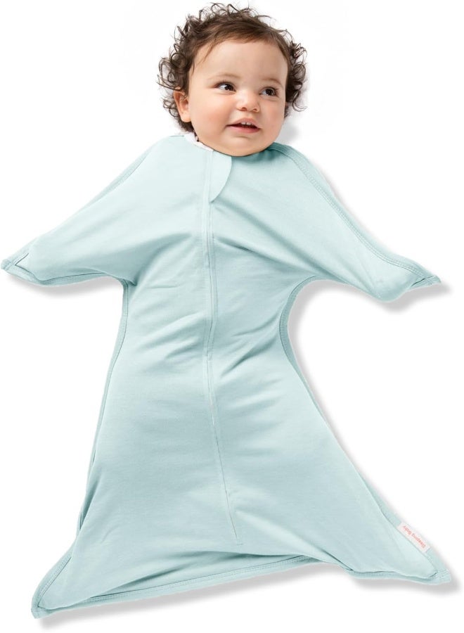SleepingBaby Zipadee-Zip Transition Swaddle - Cozy Baby Swaddle Blanket with Zipper Convenience - Roomy Wearable Blanket for Easy Diaper Changes - Classic Mint, X-Small (3-6 Month) - Image 1