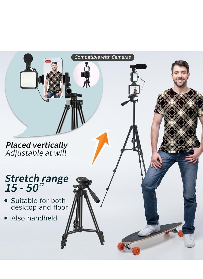 YouTube Video Recording Kit for Beginners – Complete Setup for Streaming, Vlogging & Content Creation | Includes Microphone, Tripod, Ring Light, and More