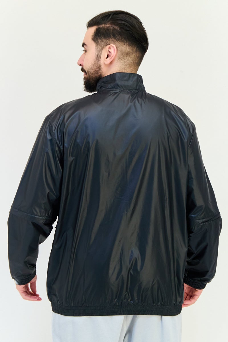 adidas Originals Men Utility Fit Brand Logo Training Track Jacket, Black  - Image 3
