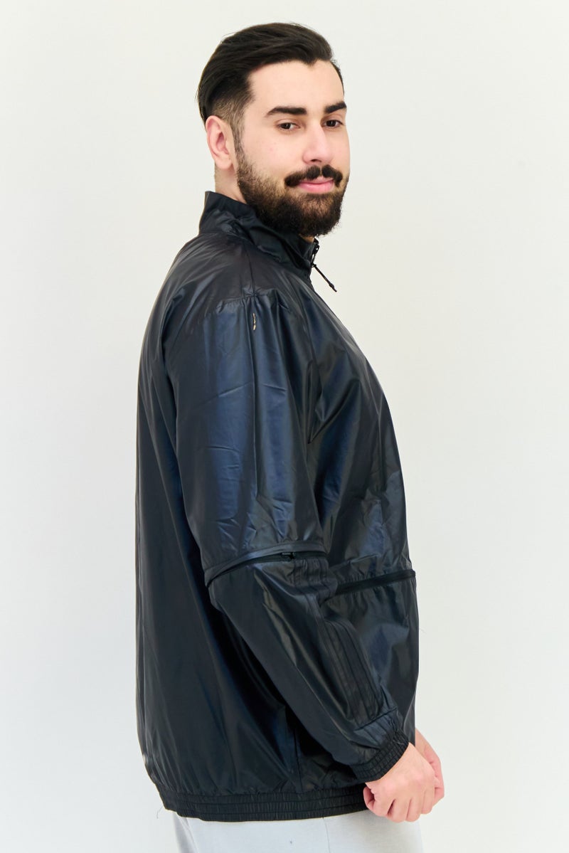 adidas Originals Men Utility Fit Brand Logo Training Track Jacket, Black  - Image 2