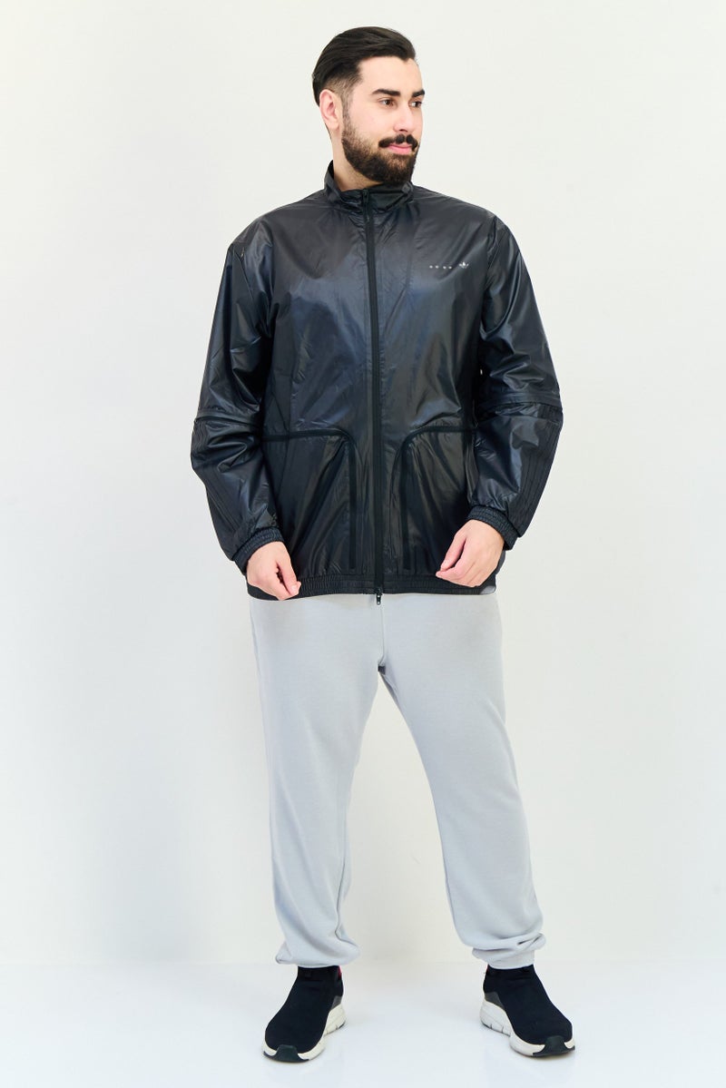 adidas Originals Men Utility Fit Brand Logo Training Track Jacket, Black  - Image 4