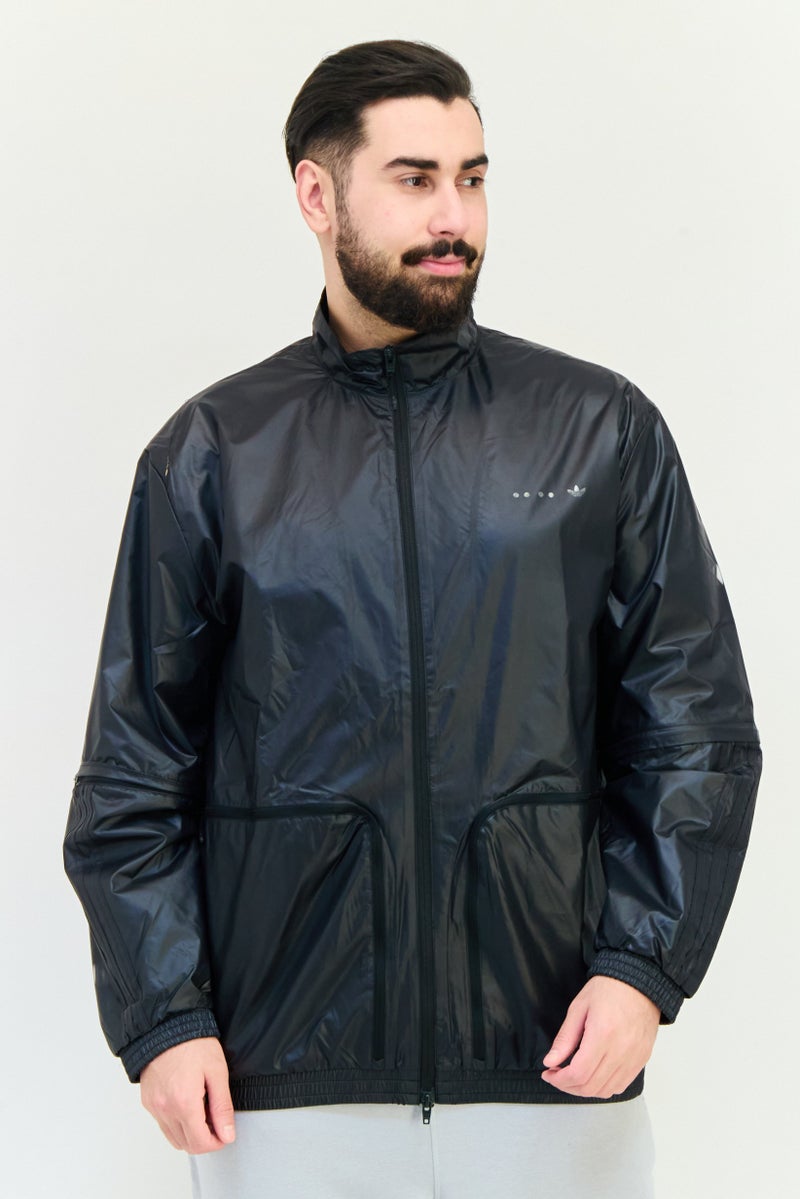 adidas Originals Men Utility Fit Brand Logo Training Track Jacket, Black  - Image 1