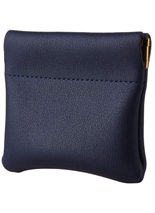 Travelambo Leather Squeeze Coin Purse Pouch Change Holder For Men & Women (Access Blue Navy)  - Image 2