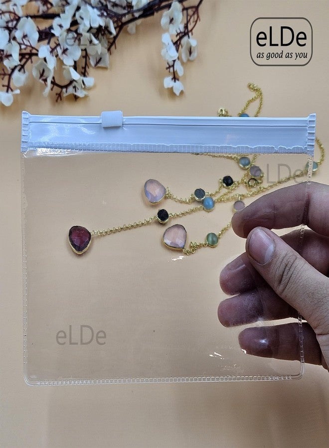 eLDe Pack of 15 Multipurpose Zip Lock Pouch - Jewellery Pouch for Storage, Travel Accessories Organizer, Cosmetic Pouch, Storage Organizer, Jewellery Organiser (4x6) - Image 5