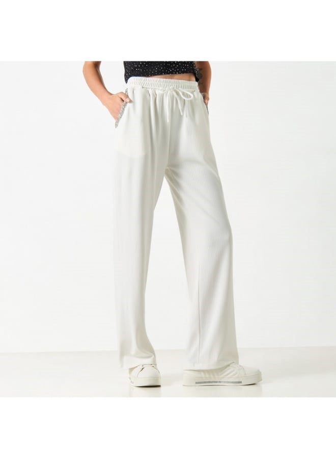 2Xtremz 2Xtremz Embellished Wide Leg Pants with Drawstring Closure - Image 1