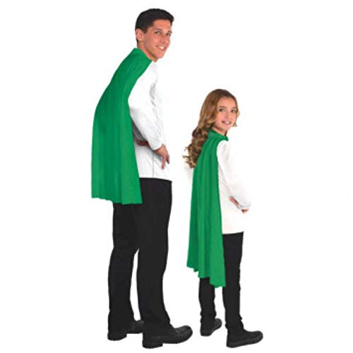 Amscan Green Cape Costume for Kids and Adults - One Size Fits Most (1 Count) - Great For Party Dress-Up - Superhero & Halloween Capes - Image 3