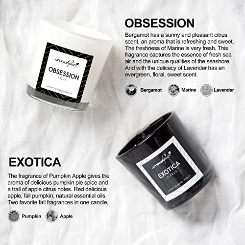 Aromahpure Luxury Scented Candles (Set-1) (4 X 60g Each)(100% Soy Wax) - Sweet Bloom, FLORGASM, Obsession, Exotica Fragrance Candles for Home & Gift Sets - Image 2