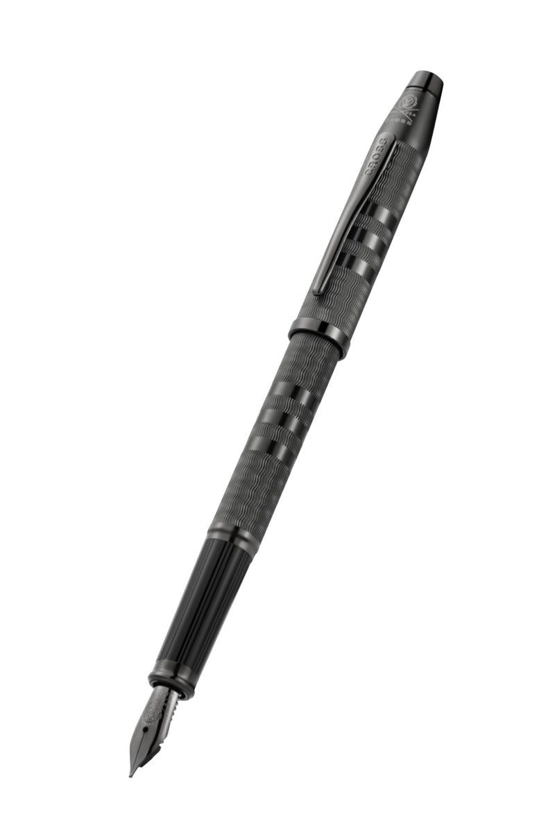 Cross Century II Midnight Black with Polished Midnight Black PVD Appointments and Gray PVD Fine Nib Fountain Pen - Image 3