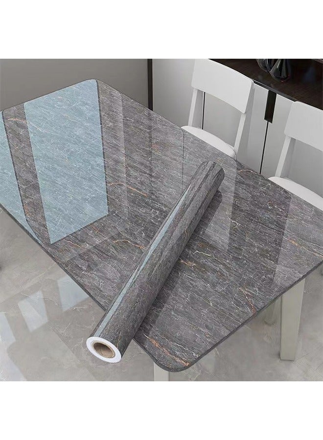 كونترتوب المطبخ الذاتي لاصق ماء الجدار ملصقات غراي 60x300cm  - Image 1
