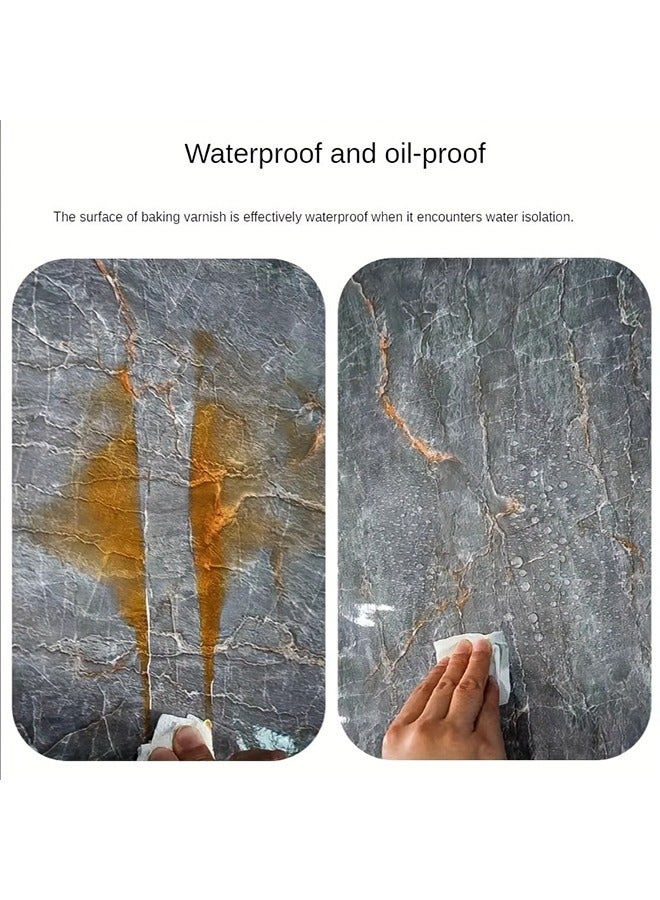 كونترتوب المطبخ الذاتي لاصق ماء الجدار ملصقات غراي 60x300cm  - Image 2