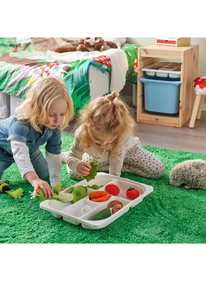 TROFAST Storage tray with compartments, white, 42x30x5 cm - Image 3