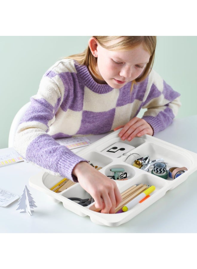 TROFAST Storage tray with compartments, white, 42x30x5 cm - Image 4