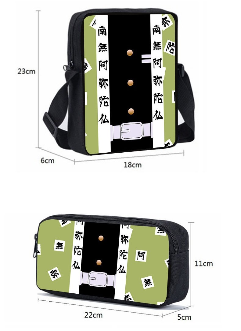 General - 3D new universe robot astro bot three-piece set school bag bag pencil bag student backpack - Image 1