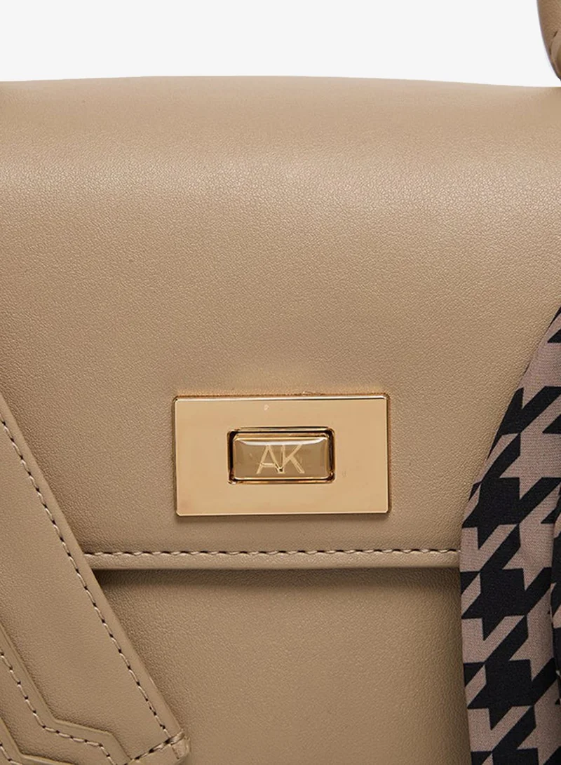 Anne Klein  Anne Klein Logo Metal Scarf Detail Top Handle Bag for Women | Best Price UAE