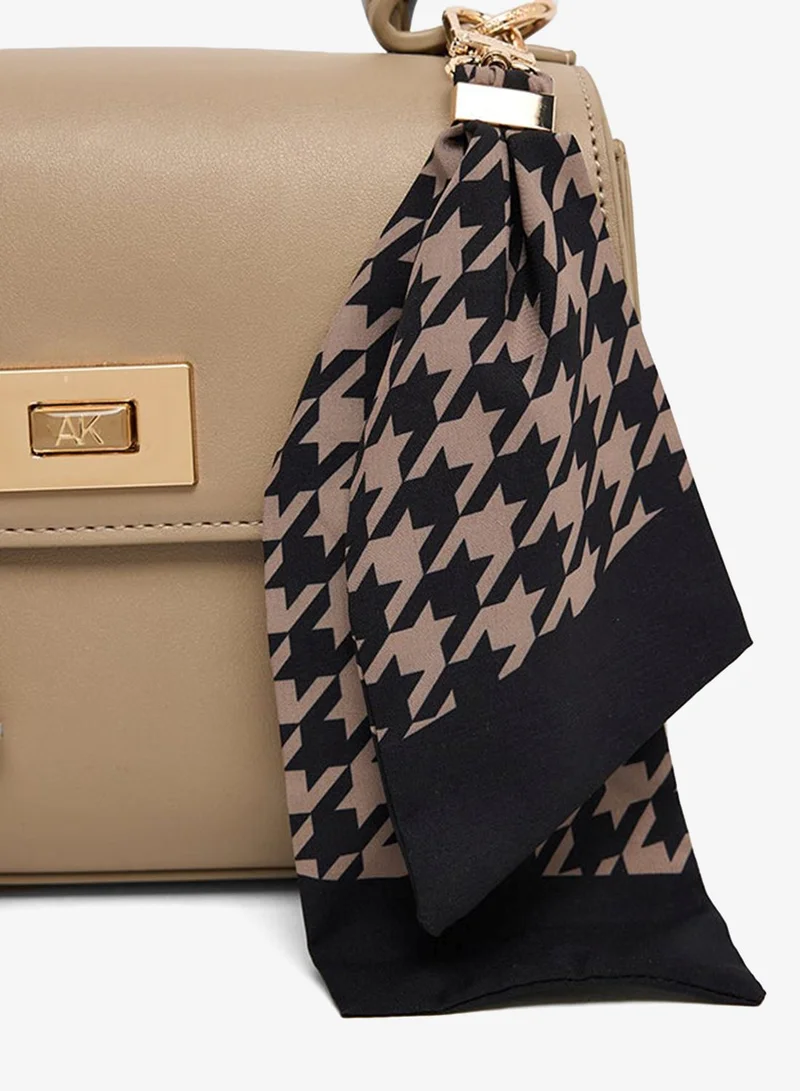 Anne Klein  Anne Klein Logo Metal Scarf Detail Top Handle Bag for Women | Best Price UAE