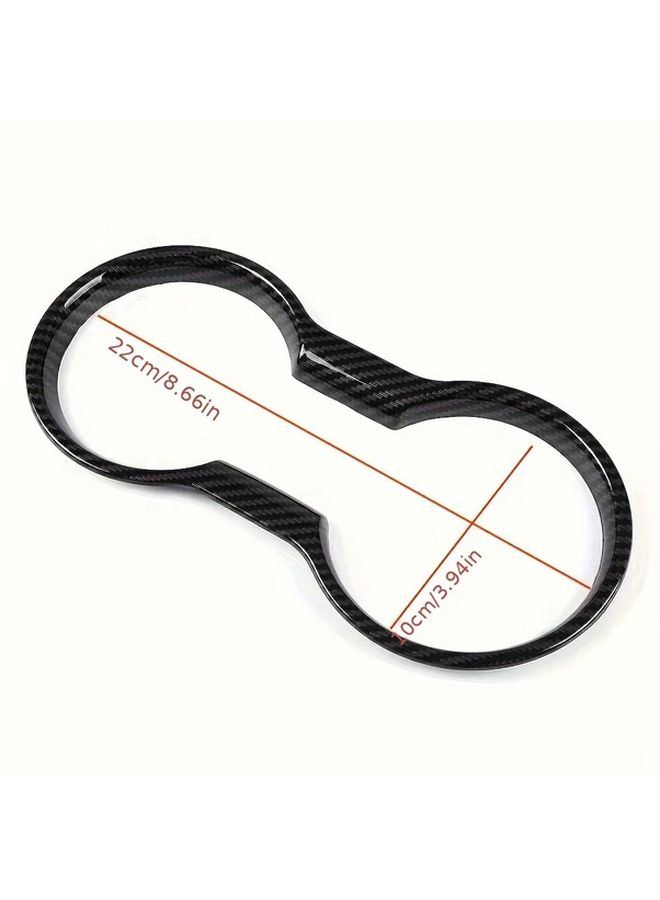 Carbon Fiber Cup Holder Trim For Ford Mustang 2015 2022 Durable ABS Resin Interior Accessory - Image 2