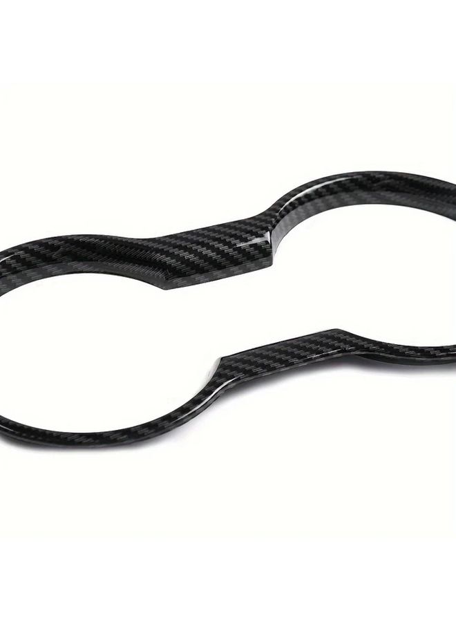 Carbon Fiber Cup Holder Trim For Ford Mustang 2015 2022 Durable ABS Resin Interior Accessory - Image 5