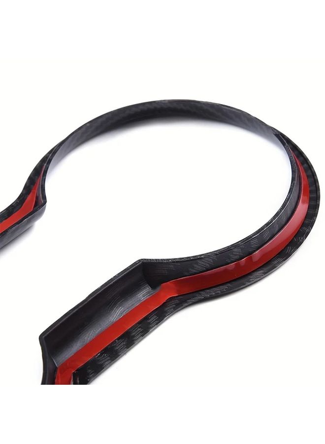 Carbon Fiber Cup Holder Trim For Ford Mustang 2015 2022 Durable ABS Resin Interior Accessory - Image 4