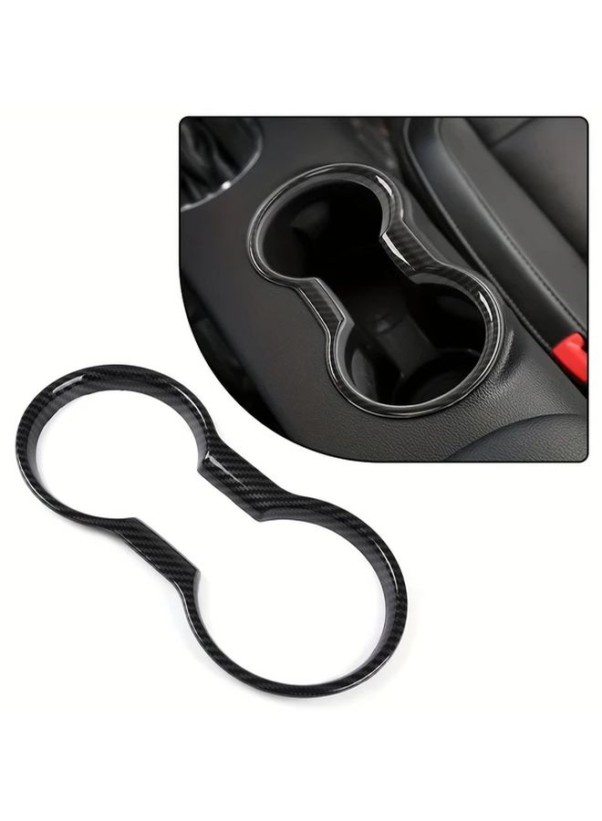 Carbon Fiber Cup Holder Trim For Ford Mustang 2015 2022 Durable ABS Resin Interior Accessory - Image 3