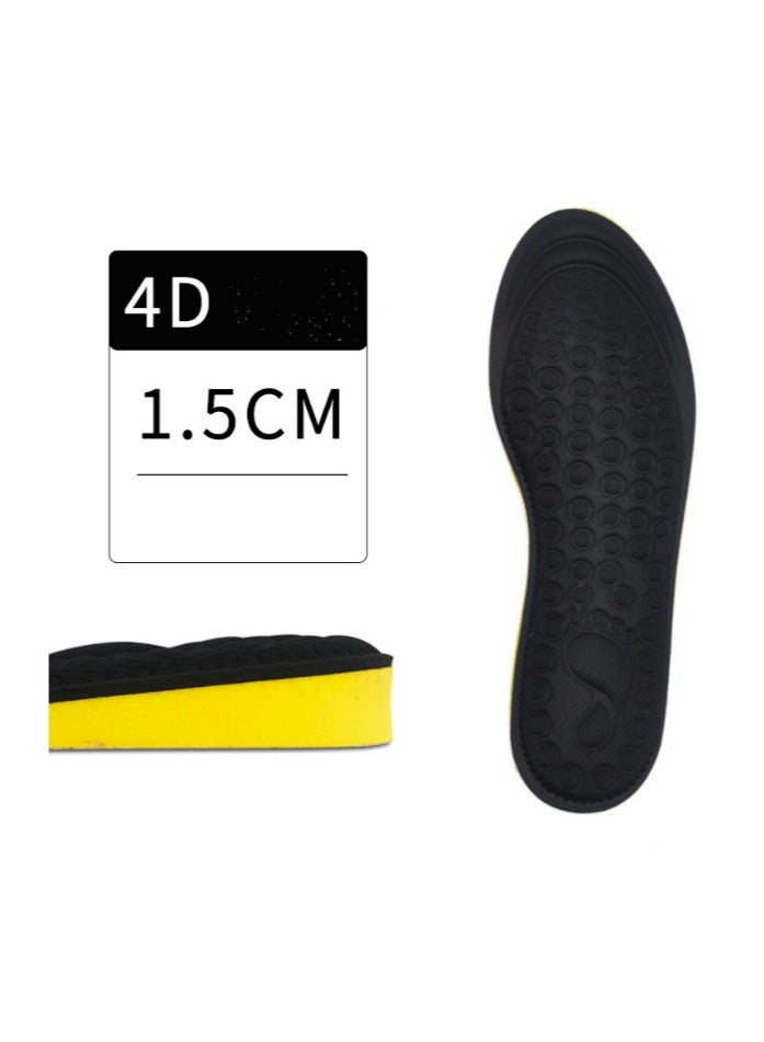 EBMINI New Anti Odor Sweat Absorbing Insole Increased Height Inside 1.5cm 