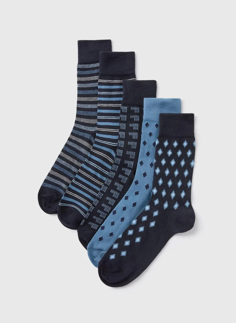 Matalan 5 Pack Design Socks