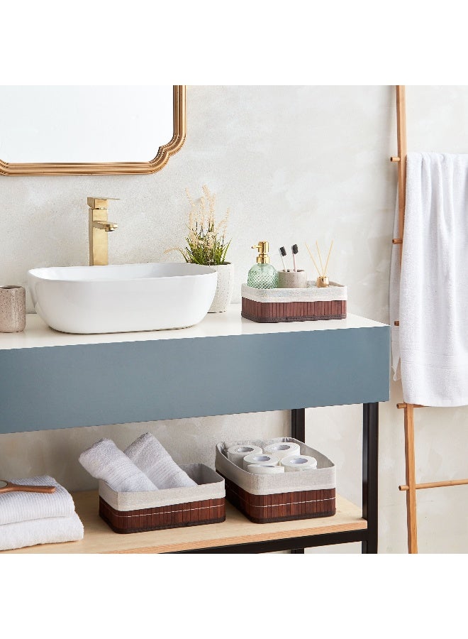 Home Box سلة تخزين قابلة للطي من الخيزران متوسطة الحجم 29 × 10 × 19 سم - Image 5