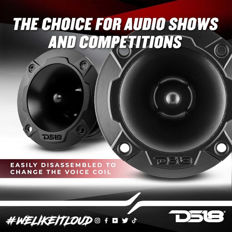 DS18 PRO-TWX2 3.78" Super Bullet Tweeter with 1" Aluminum Voice Coil - 240 Watts, 4 Ohms (2 Speakers Included) - Image 4
