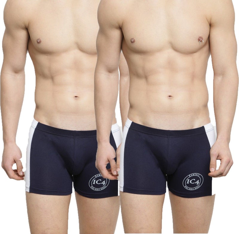 IC4 Store حزمة كلاسيكية من شورتات الرجال باللونين الأزرق الداكن والأبيض - Image 1