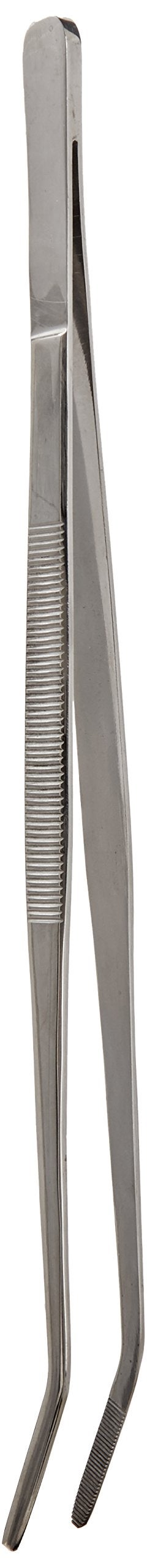 TAMSCO Tweezers Tongs 12Inch Rubber Tipped Stainless Angled Serrated