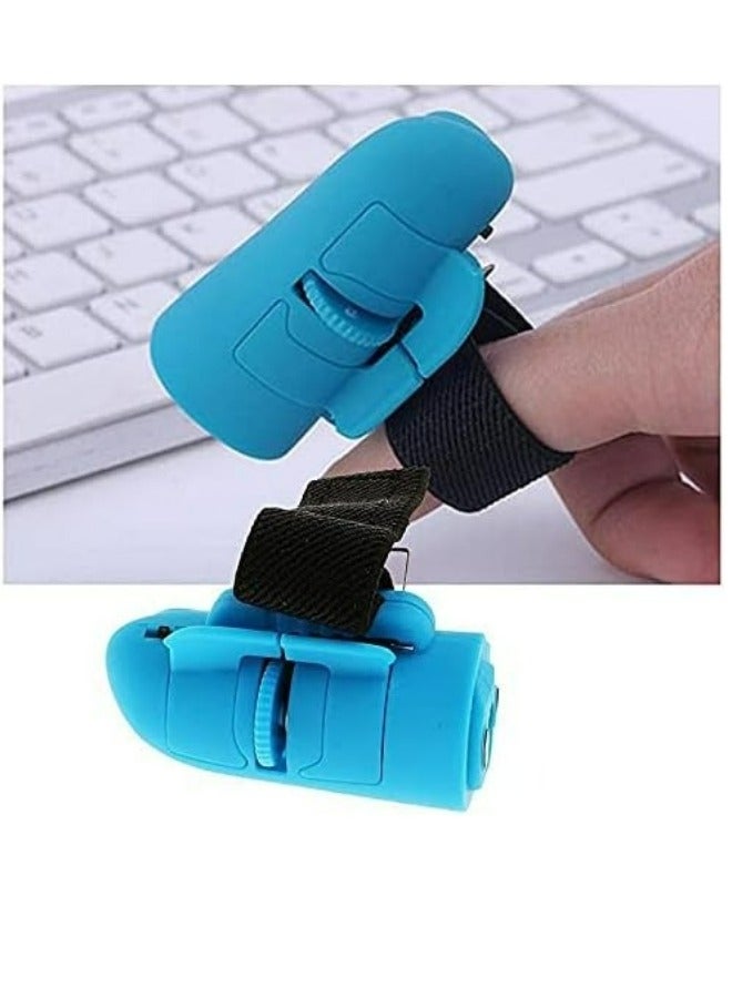High Speed Mini 2.4GHz USB Wireless Lazy Finger Rings Ergonomic Handheld Optical Travel Mice Smart Save Power 1600Dpi for PC Laptop Desktop, Blue  - Image 4