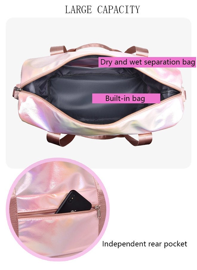 DUNISO - Sports Gym Bag with Wet Pocket & Shoes Compartment Weekender Overnight HandBag for Travel Gym Yoga Travel Duffel Bag for Men and Women Lightweight - Image 1