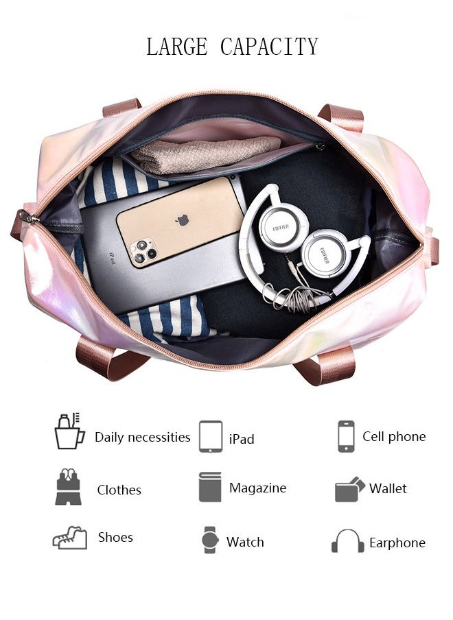 DUNISO - Sports Gym Bag with Wet Pocket & Shoes Compartment Weekender Overnight HandBag for Travel Gym Yoga Travel Duffel Bag for Men and Women Lightweight - Image 1