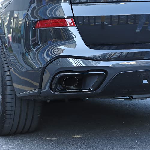 LLKUANG Stainless Car Tail Muffler Exhaust Pipe Output Cover for BMW X5 G05 X6 G06 X7 G07 2019-2026(Suitable For M Sports Version) (Black) - Image 4