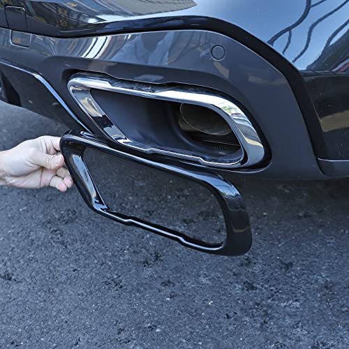 LLKUANG Stainless Car Tail Muffler Exhaust Pipe Output Cover for BMW X5 G05 X6 G06 X7 G07 2019-2026(Suitable For M Sports Version) (Black) - Image 3