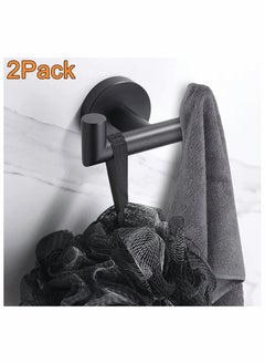 SYOSI 2Pack Wall Hooks Heavy Duty Adhesive Stainless Steel Hangers for Bathroom Mounted Waterproof Sticky Robe Keys Hat Calendar Kitchen Home Door  - Image 2