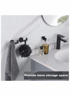 SYOSI 2Pack Wall Hooks Heavy Duty Adhesive Stainless Steel Hangers for Bathroom Mounted Waterproof Sticky Robe Keys Hat Calendar Kitchen Home Door  - Image 3