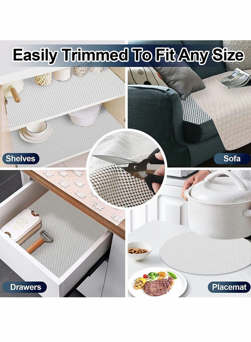 Captaintech Non Slip Rug Pads, 5x6.6 Ft Non Skid Rug Pad Gripper, Anti-Slip Carpet Rug Mats for Under Rugs and Hard Surface Floors - Image 4