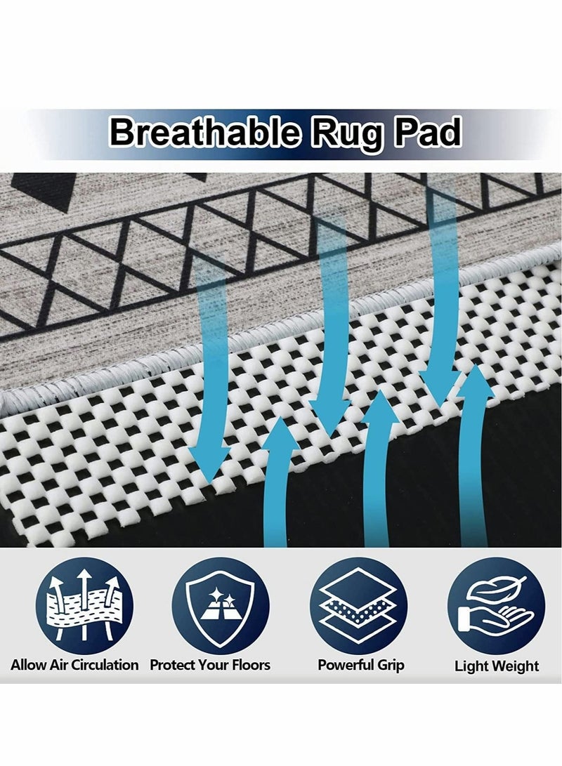 Captaintech Non Slip Rug Pads, 5x6.6 Ft Non Skid Rug Pad Gripper, Anti-Slip Carpet Rug Mats for Under Rugs and Hard Surface Floors - Image 2