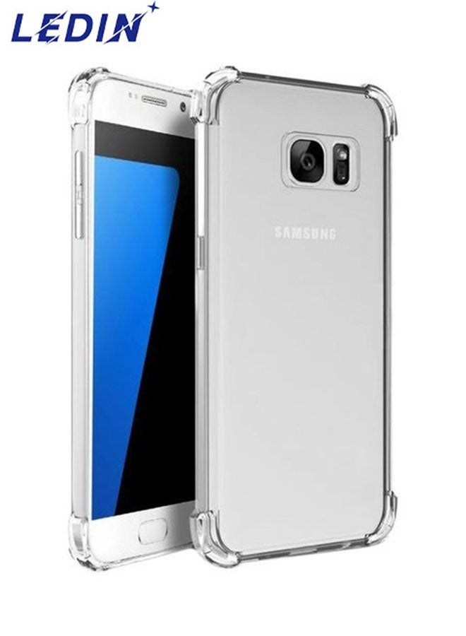 LEDIN Case for Samsung Galaxy S7 Clear Case Soft Flexible Silicone Back Cover Shockproof Anti Scratch Case with Reinforced Bumper Corner Compatible for Samsung Galaxy S7 Clear