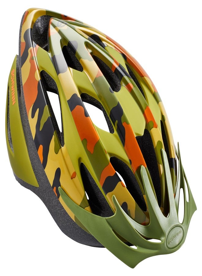 Schwinn Thrasher Bike Helmet for Youth Boys Girls Age 8-14 with Suggested Fit 55-58cm, Lightweight with Adjustable Side & Chin Strap, CPSC Safety Certified, Jungle Camo - Image 1