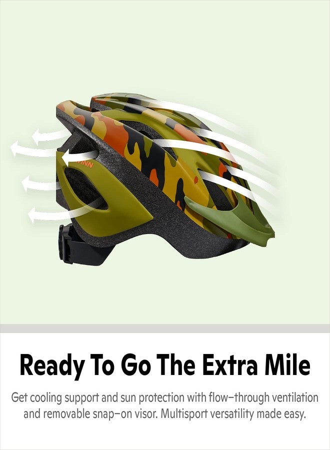 Schwinn Thrasher Bike Helmet for Youth Boys Girls Age 8-14 with Suggested Fit 55-58cm, Lightweight with Adjustable Side & Chin Strap, CPSC Safety Certified, Jungle Camo - Image 3