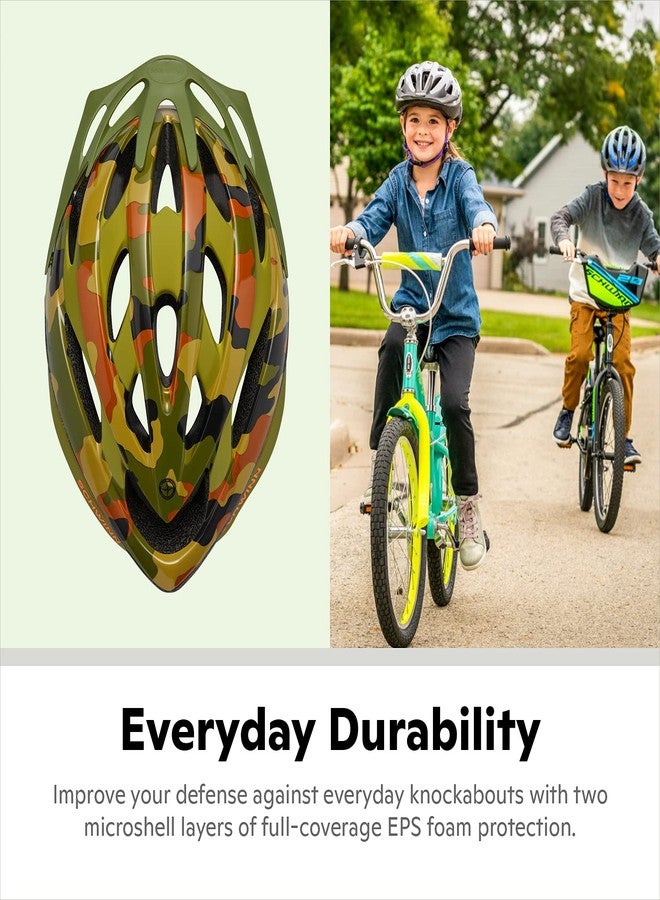 Schwinn Thrasher Bike Helmet for Youth Boys Girls Age 8-14 with Suggested Fit 55-58cm, Lightweight with Adjustable Side & Chin Strap, CPSC Safety Certified, Jungle Camo - Image 5