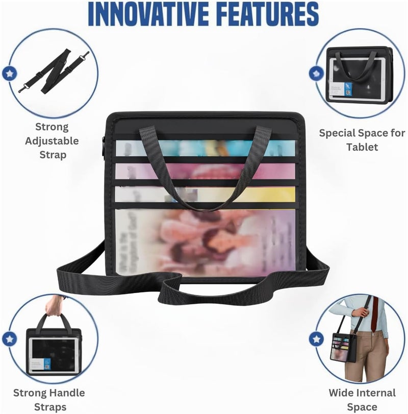 OLDECORY JW Magazine and Tract Holder, JW Field Service Supplies, Jehovah Witness Ministry Supplies, jw.org Accessories Gifts Ideas, Ministry Organizer for Pioneers, Best Life Ever Gifts Pioneer Bag Convention - Image 5